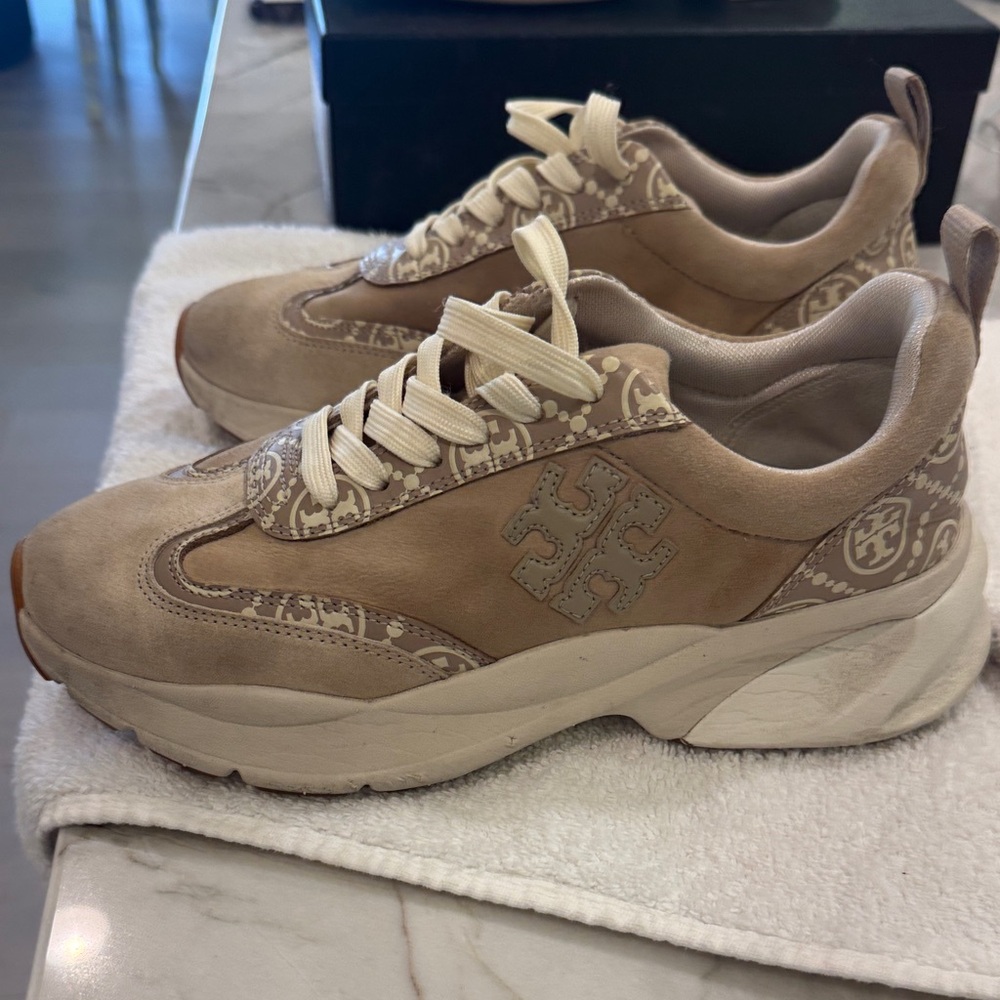 Tory Burch Women's Tan Sneakers - Picture 2 of 15